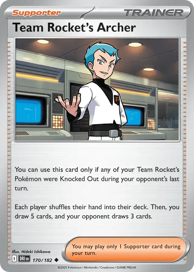 Team Rocket's Archer 170/182 Uncommon - MissingNo.