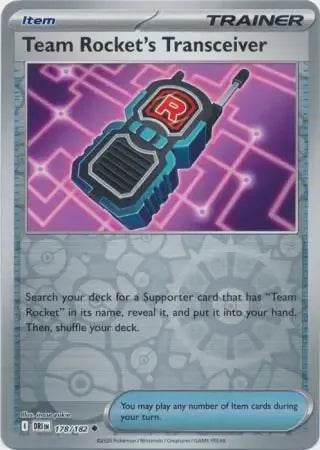 Team Rocket's Tranceiver 178/182 Reverse Uncommon - MissingNo.