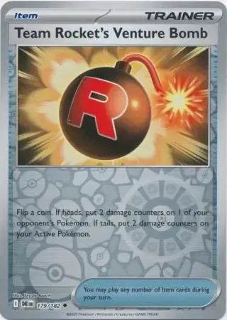 Team Rocket's Venture Bomb 179/182 Reverse Uncommon - MissingNo.