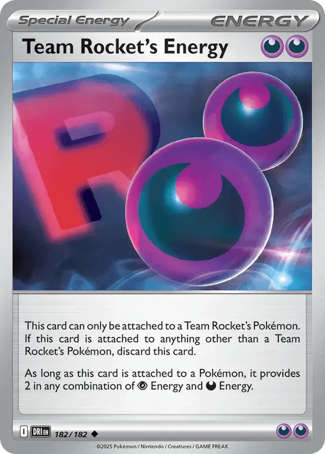 Team Rocket's Energy 182/182 Uncommon - MissingNo.