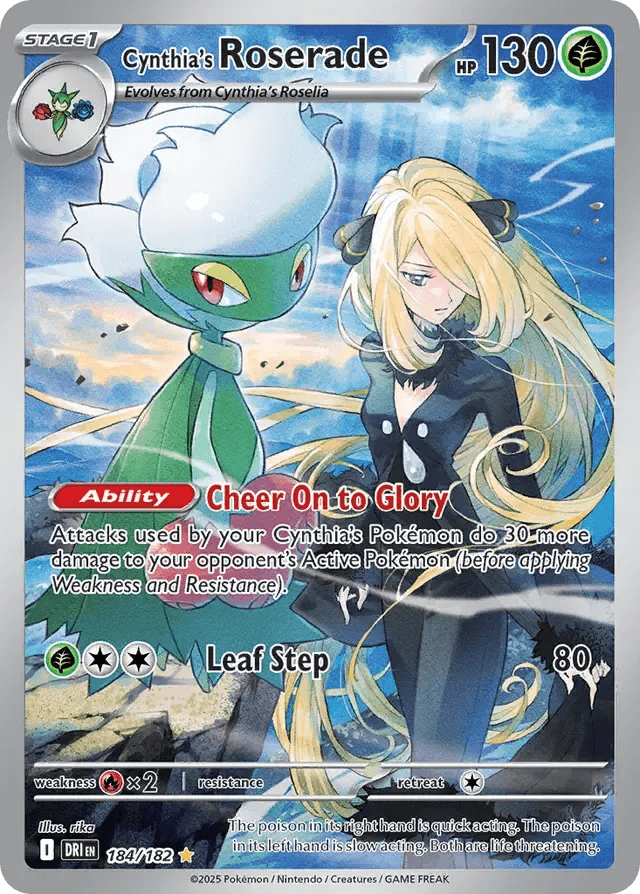 Cynthia's Roserade 184/182 Illustration Rare - MissingNo.