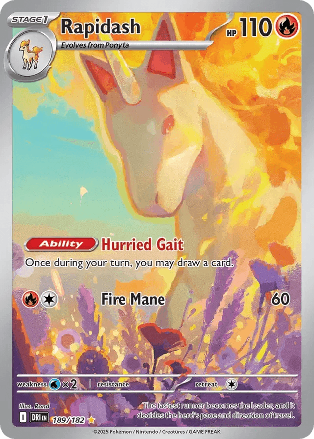 Rapidash 189/182 Illustration Rare - MissingNo.