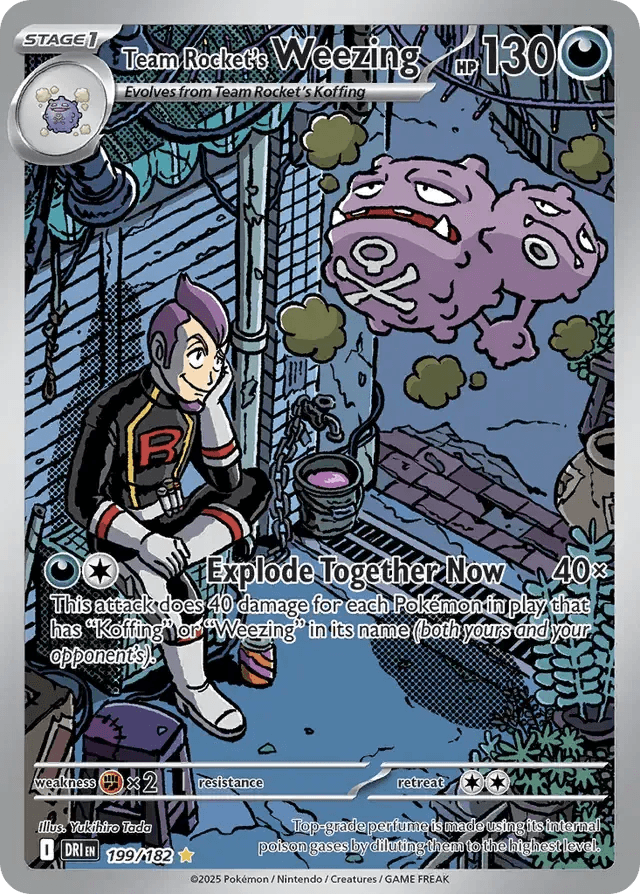 Team Rocket's Weezing 199/182 Illustration Rare - MissingNo.