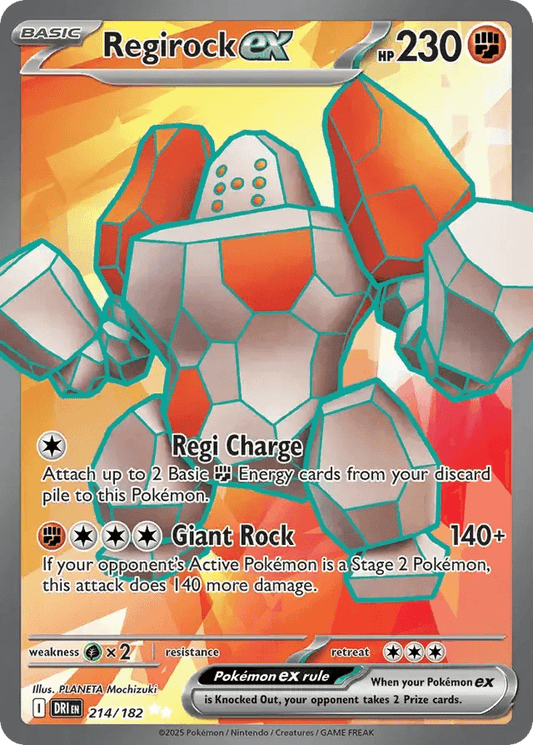 Regirock ex 214/182 Ultra Rare ex - MissingNo.