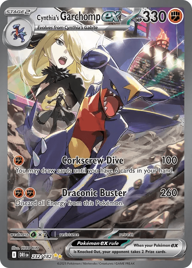 Cynthia's Garchomp ex 232/182 Special Illustration Rare ex - MissingNo.