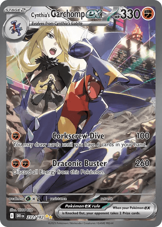 Cynthia's Garchomp ex 232/182 Special Illustration Rare ex - MissingNo.