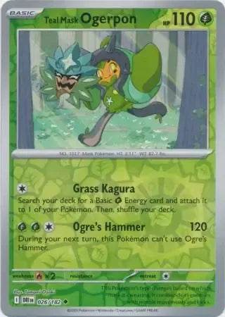 Teal Mask Ogerpon 26/182 Reverse Uncommon - MissingNo.