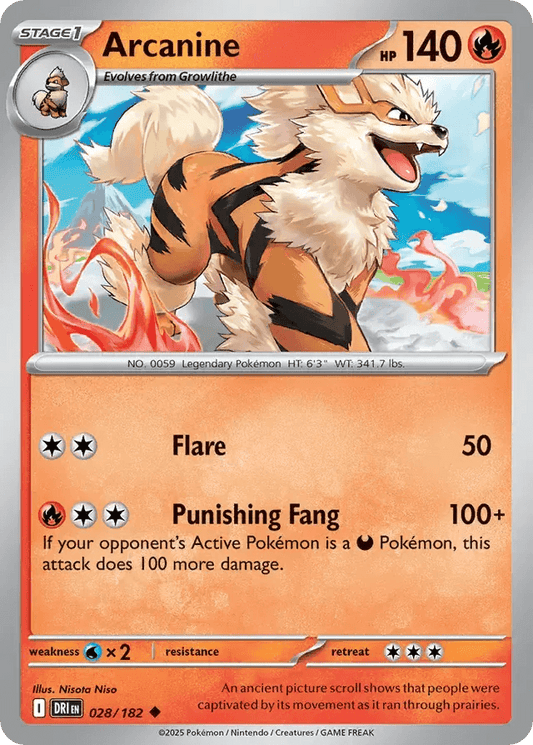 Arcanine 28/182 Uncommon - MissingNo.