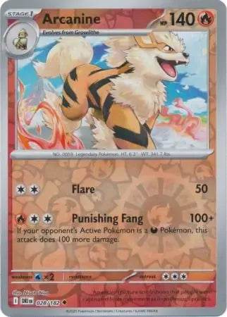 Arcanine 28/182 Reverse Uncommon - MissingNo.