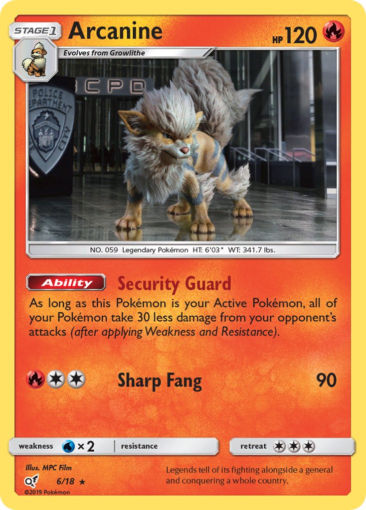 Arcanine 6/18 Holo Rare - MissingNo.