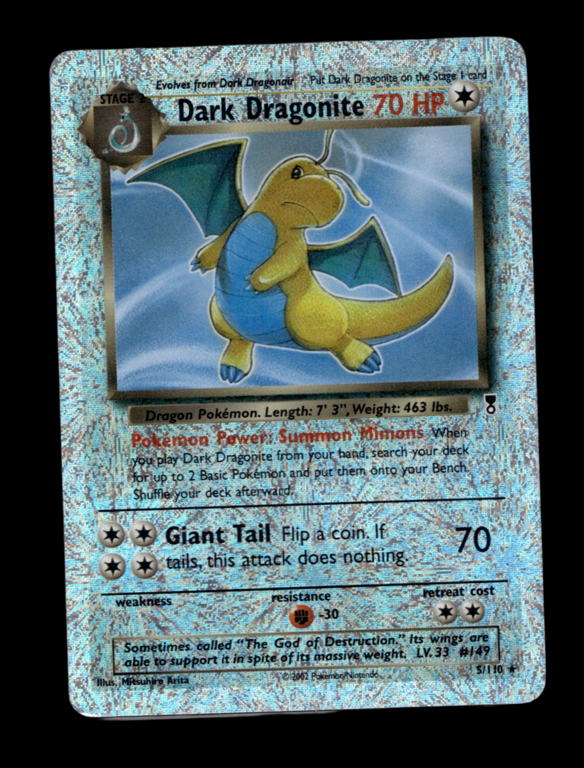 Dark Dragonite 5/110 Reverse Rare - MissingNo.