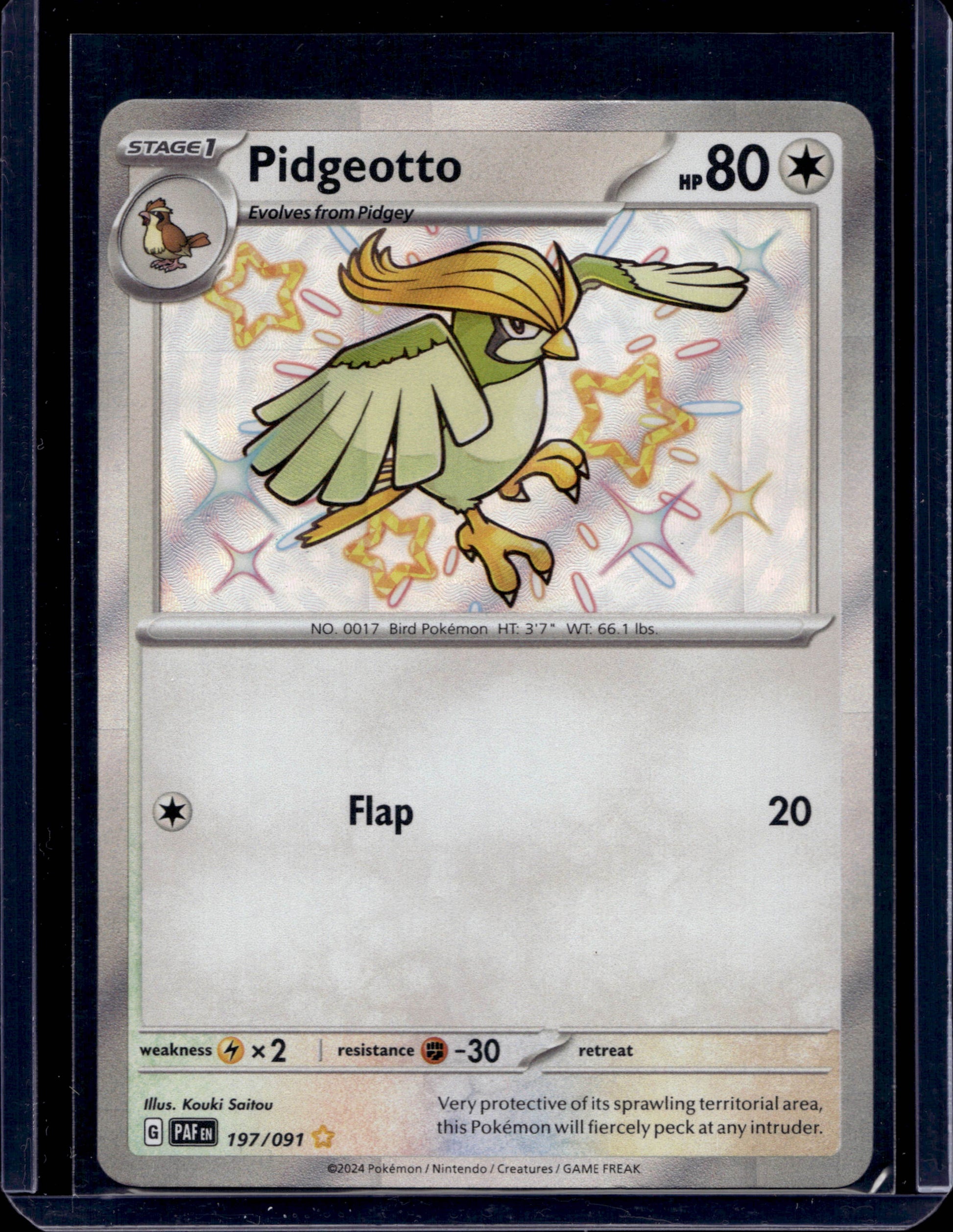 Pidgeotto 197/91 Shiny Rare - MissingNo.