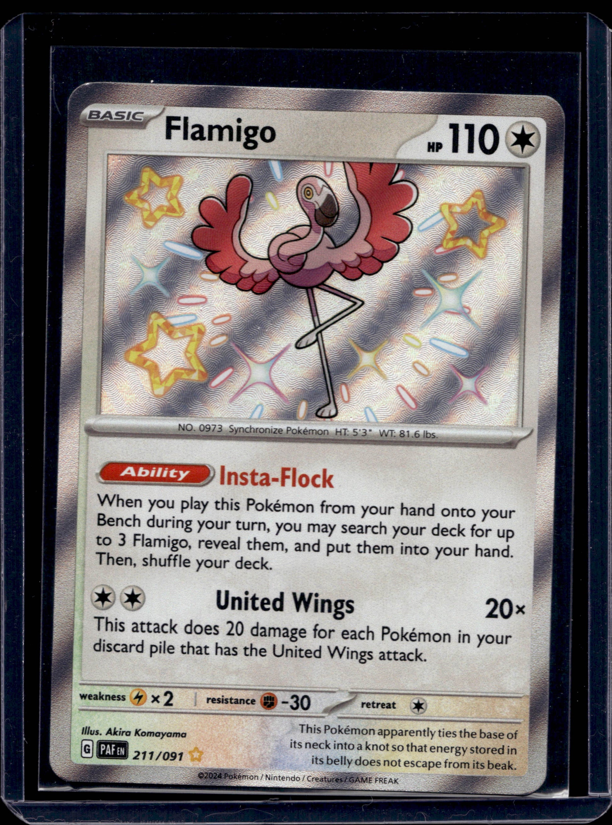 Flamigo 211/91 Shiny Rare - MissingNo.