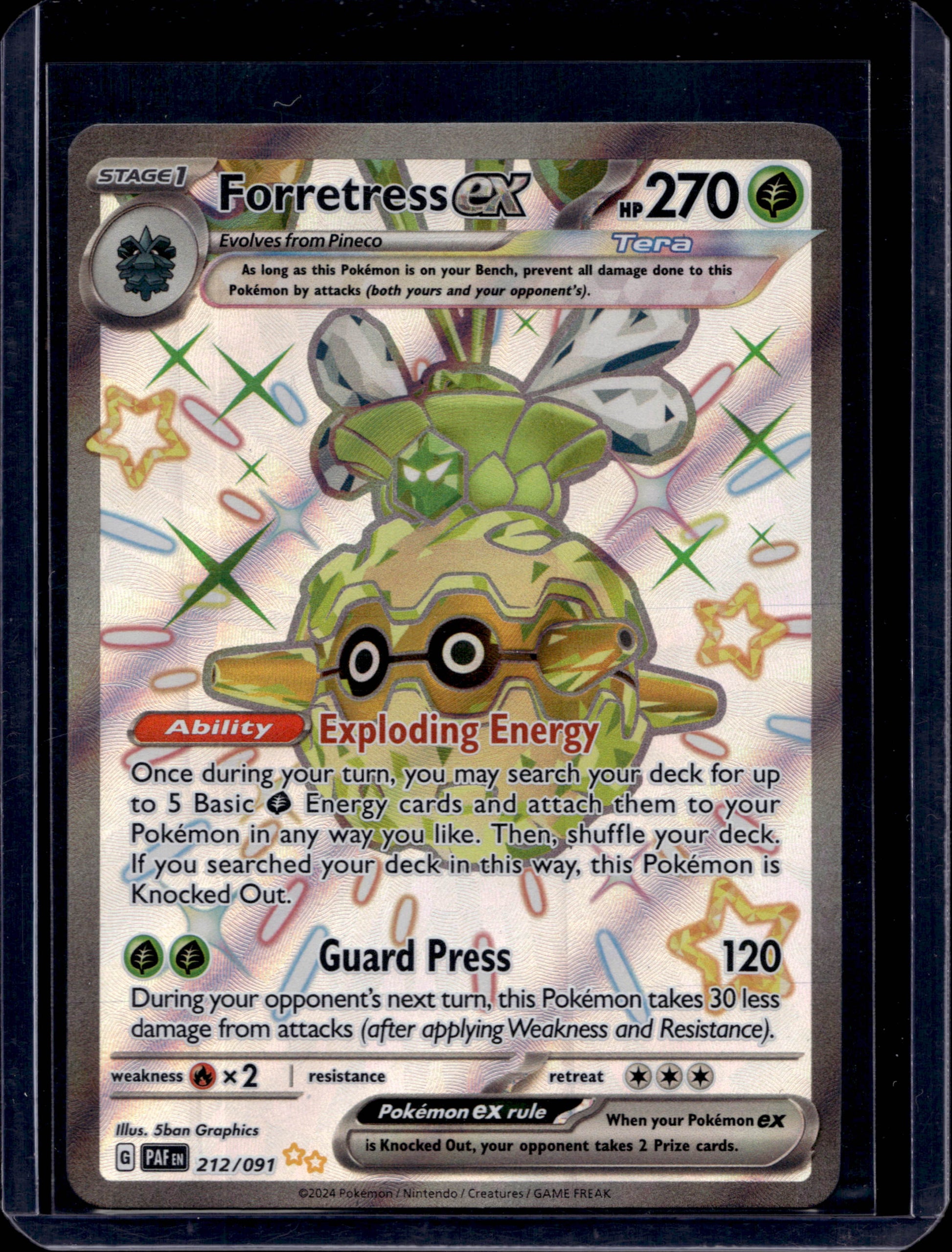 Forretress ex 212/91 Shiny Ultra Rare ex - MissingNo.