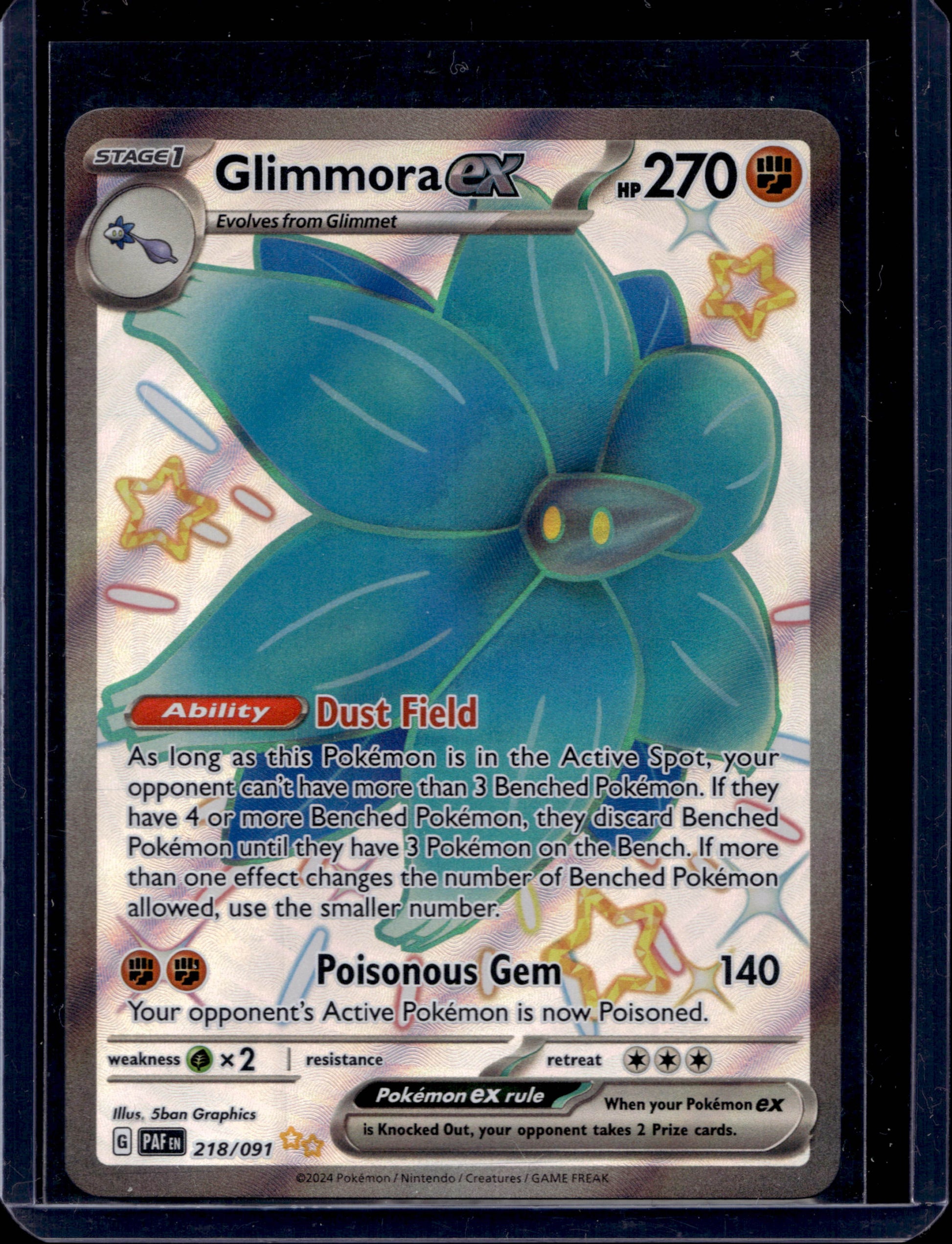 Glimmora ex 218/91 Shiny Ultra Rare ex - MissingNo.
