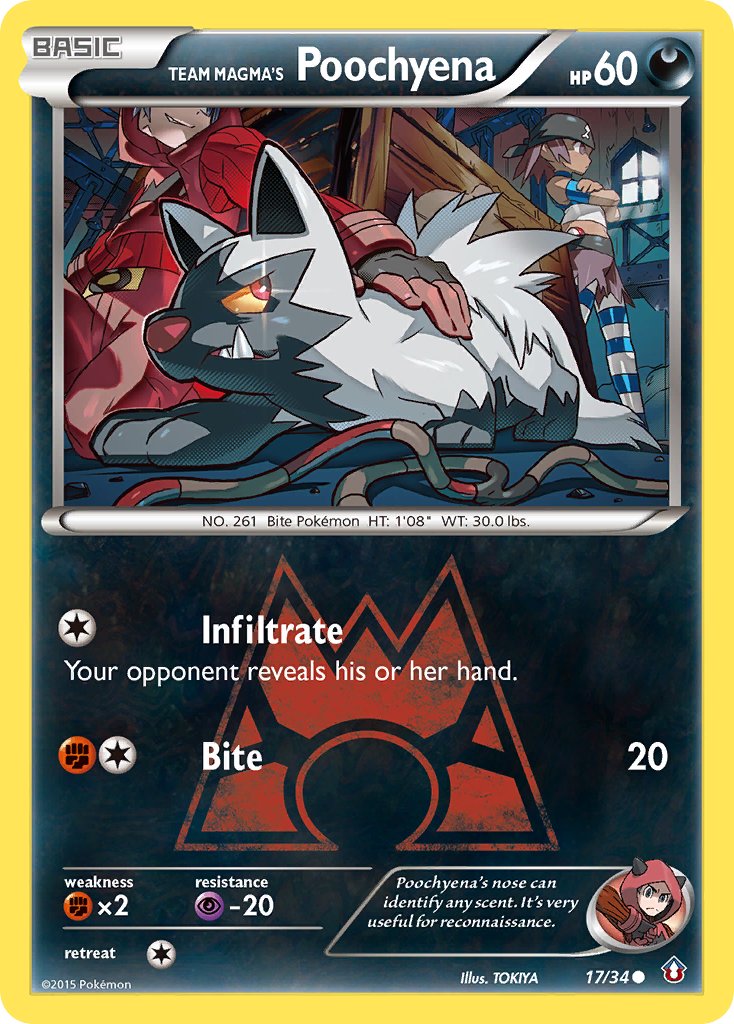 Team Magma's Poochyena 17/34 Reverse Common - MissingNo.