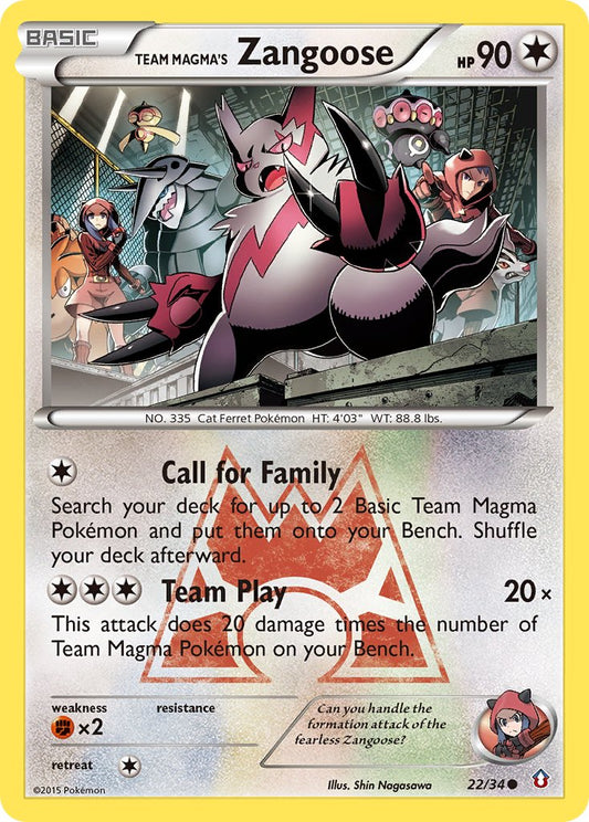 Team Magma's Zangoose 22/34 Common - MissingNo.