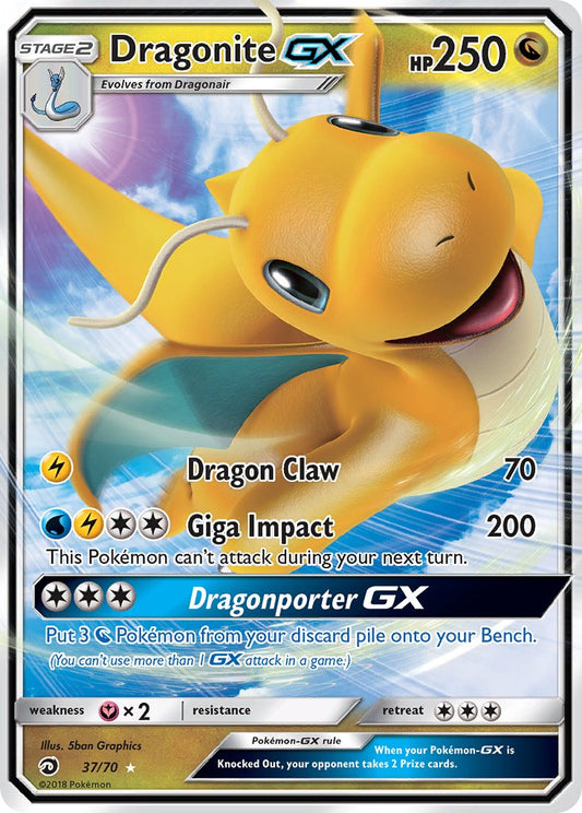Dragonite GX 37/70 Holo Rare GX - MissingNo.