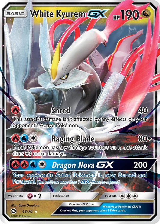 White Kyurem GX 48/70 Holo Rare GX - MissingNo.