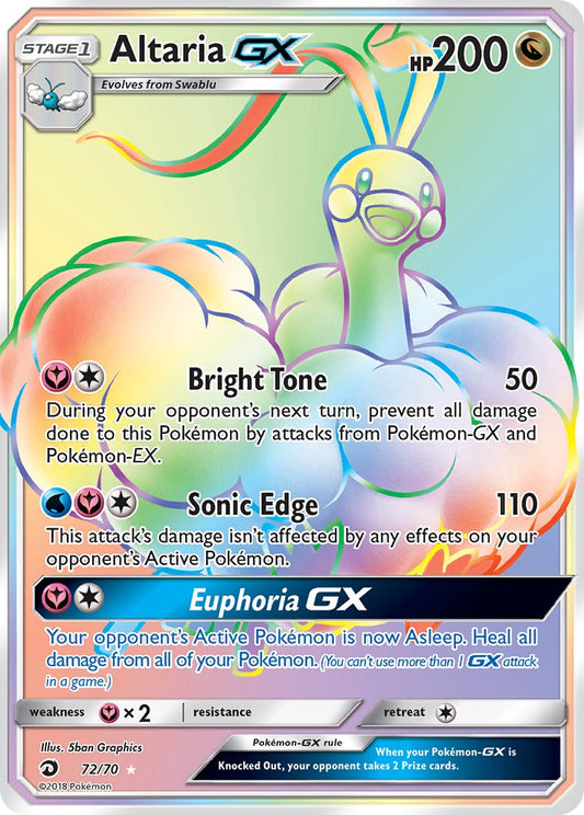 Altaria GX 72/70 Rainbow Secret Rare GX - MissingNo.