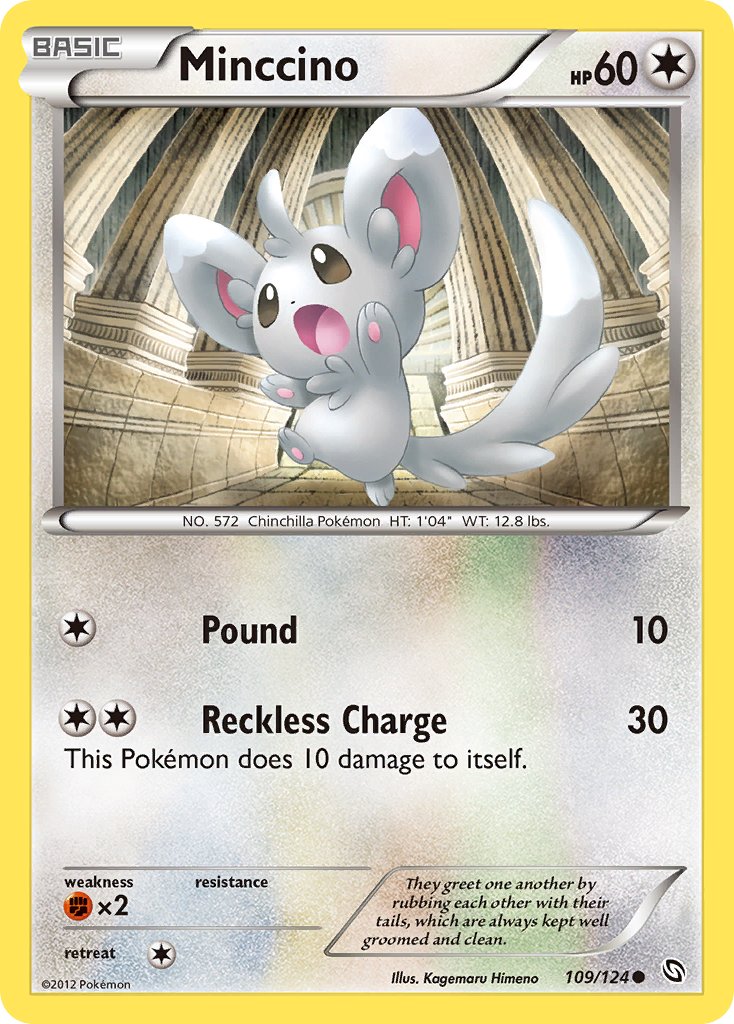 Minccino 109/124 Reverse Common - MissingNo.
