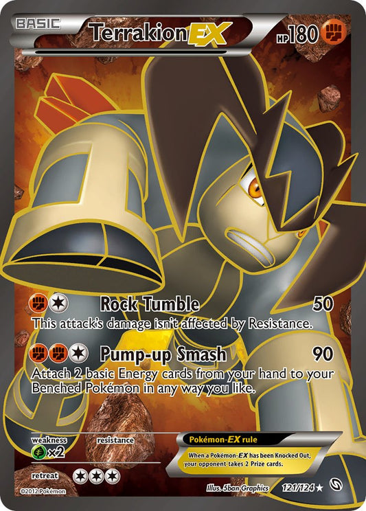 Terrakion EX 121/124 Holo Ultra Rare EX - MissingNo.