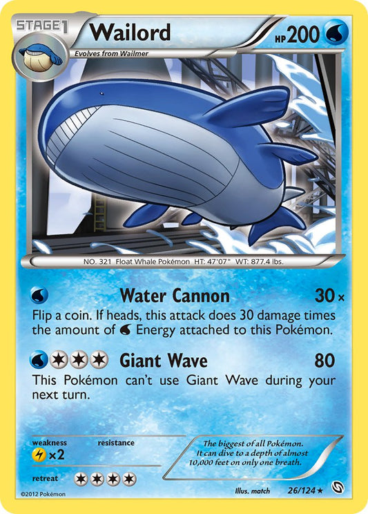 Wailord 26/124 Reverse Rare - MissingNo.