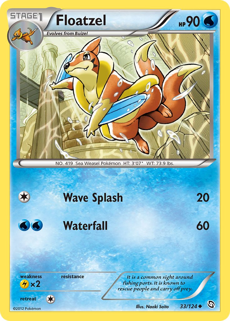 Floatzel 33/124 Reverse Uncommon - MissingNo.