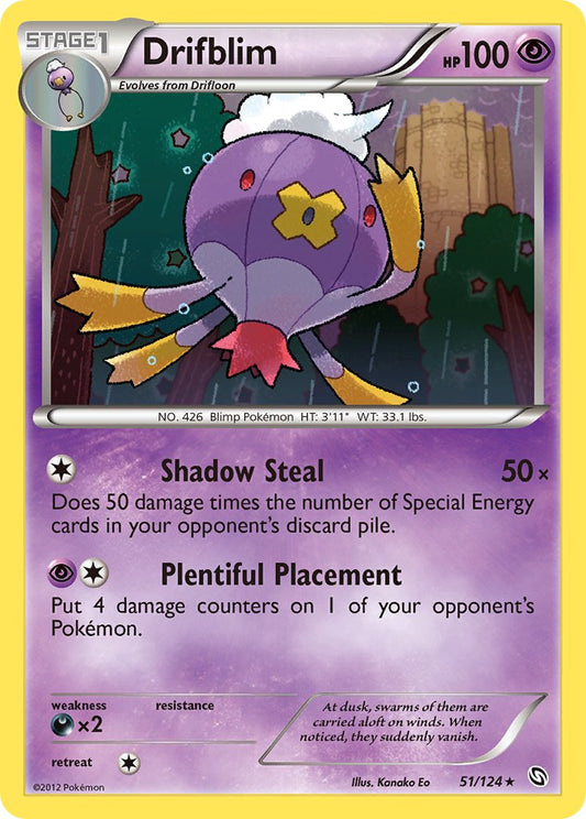 Drifblim 51/124 Reverse Rare - MissingNo.