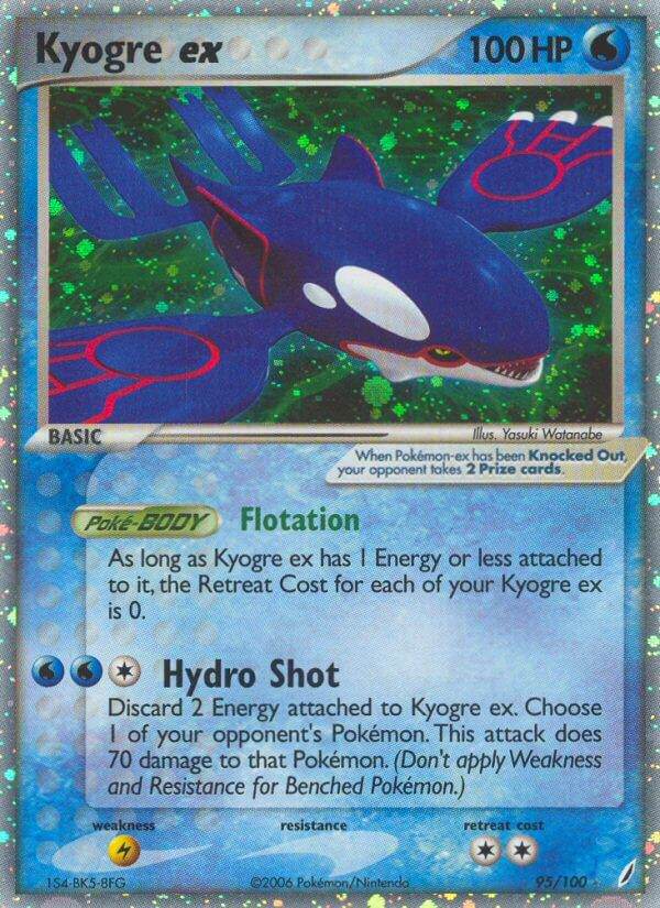 Kyogre ex 95/100 Holo Rare ex - MissingNo.