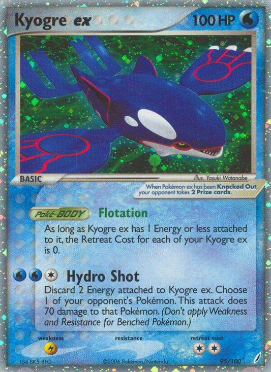 Kyogre ex 95/100 Holo Rare ex - MissingNo.