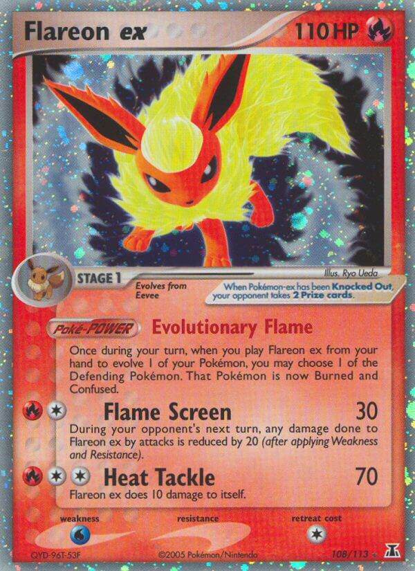 Flareon ex 108/113 Holo Rare ex - MissingNo.