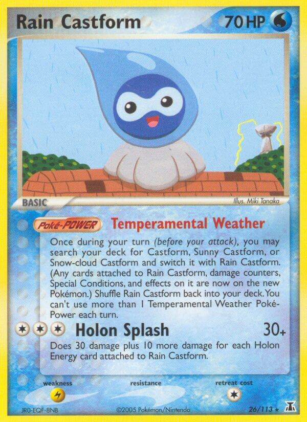 Rain Castform 26/113 Non-Holo Rare - MissingNo.