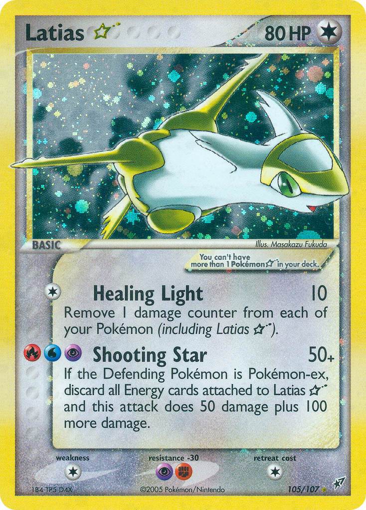 Latias ? 105/107 Holo Rare Gold Star - MissingNo.