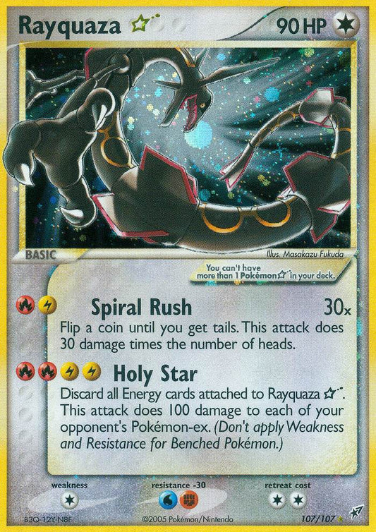Rayquaza ? 107/107 Holo Rare Gold Star - MissingNo.
