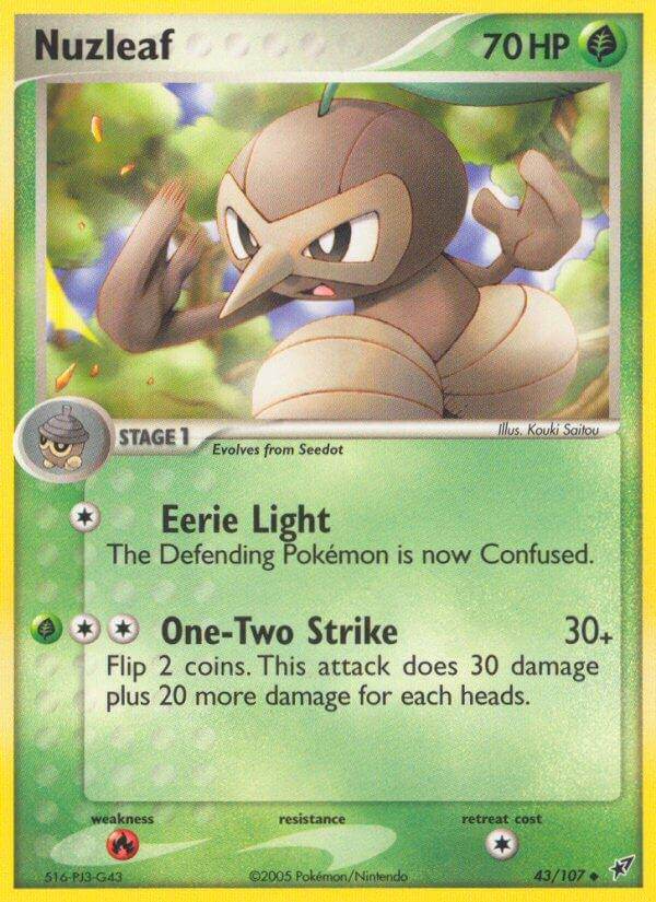 Nuzleaf 43/107 Reverse Uncommon - MissingNo.