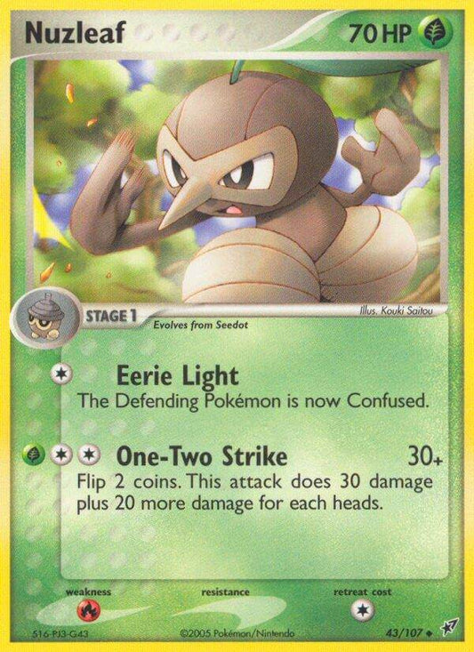 Nuzleaf 43/107 Reverse Uncommon - MissingNo.