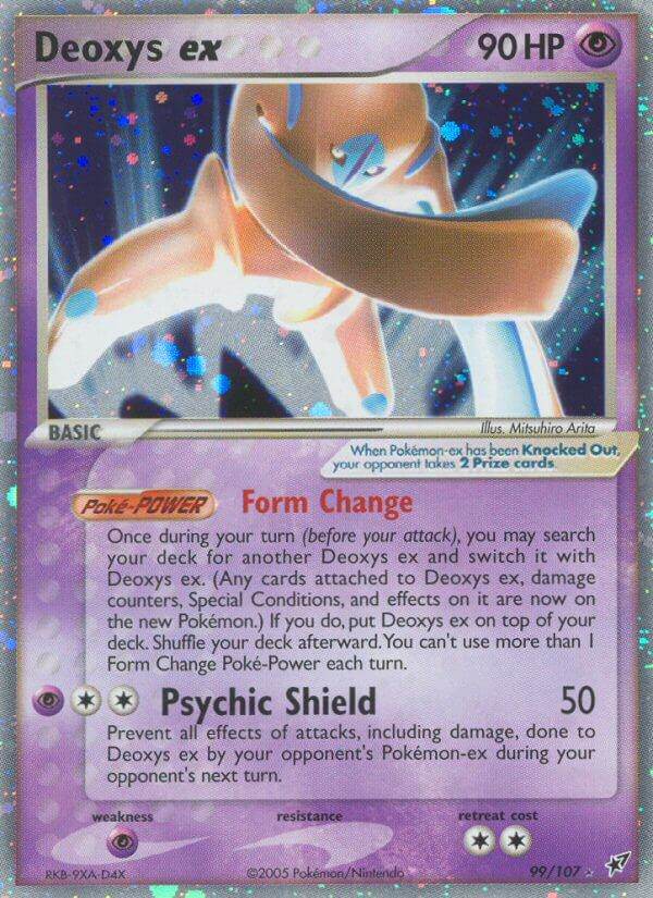 Deoxys ex [Defense] 99/107 Holo Rare ex - MissingNo.