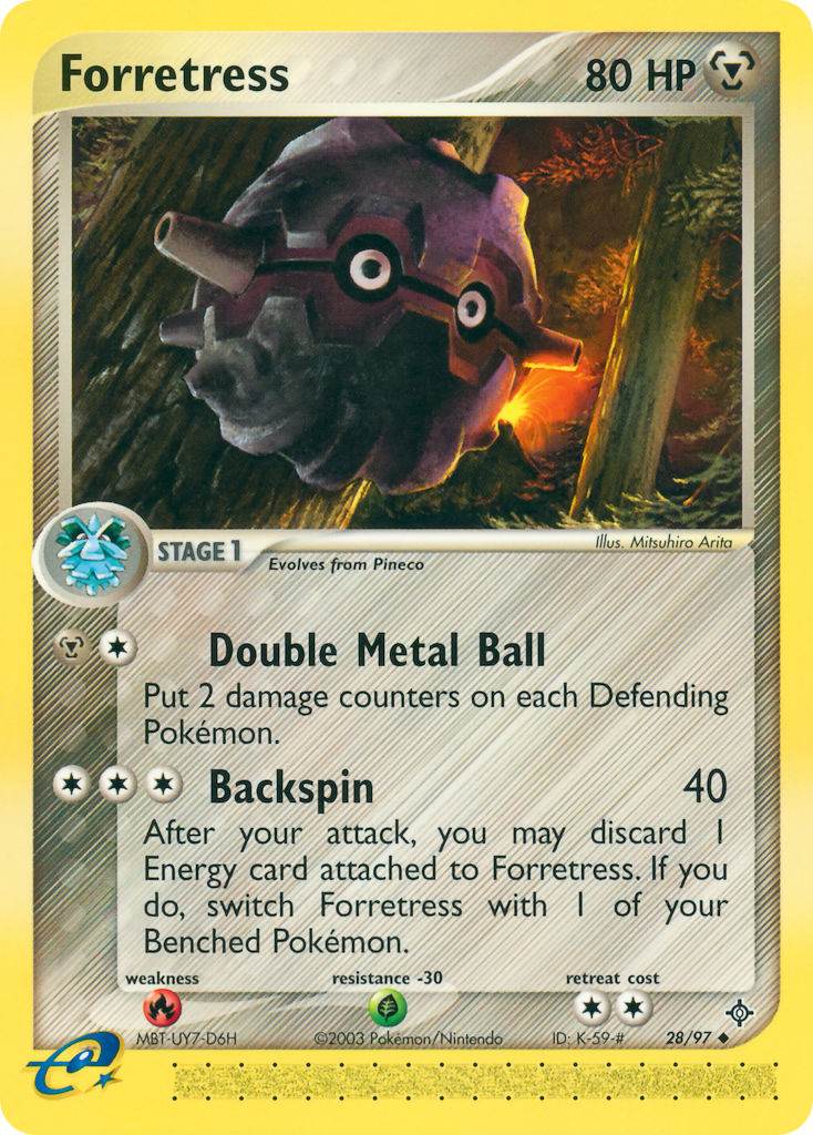 Forretress 28/97 Reverse Uncommon - MissingNo.