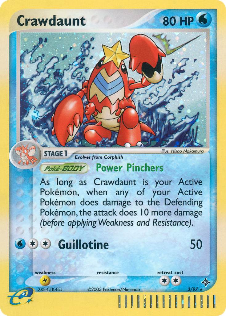 Crawdaunt 3/97 Holo Rare - MissingNo.