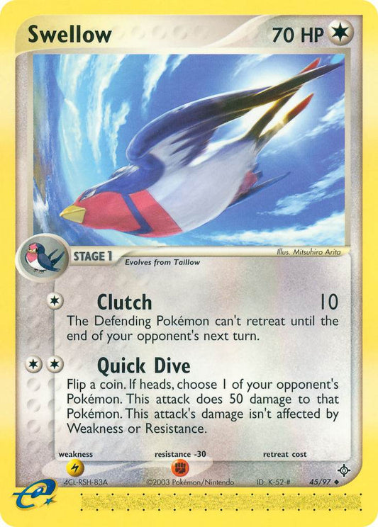 Swellow 45/97 Reverse Uncommon - MissingNo.