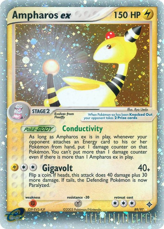 Ampharos ex 89/97 Holo Rare ex - MissingNo.