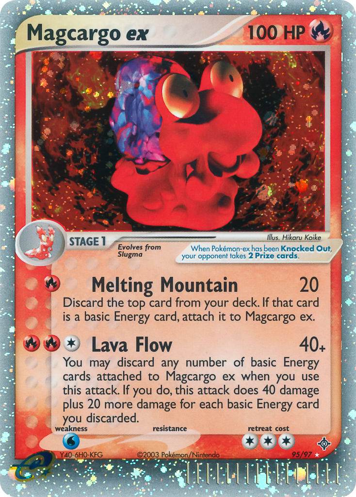 Magcargo ex 95/97 Holo Rare ex - MissingNo.