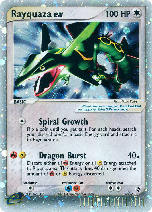 Rayquaza ex 97/97 Holo Rare ex - MissingNo.
