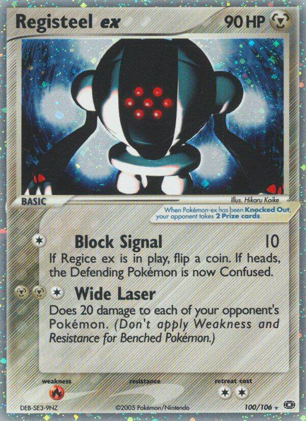 Registeel ex 100/106 Holo Rare ex - MissingNo.