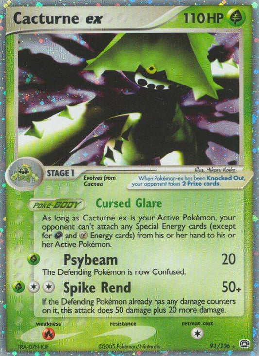 Cacturne ex 91/106 Holo Rare ex - MissingNo.
