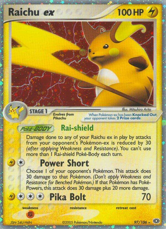 Raichu ex 97/106 Holo Rare ex - MissingNo.