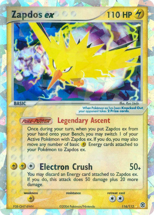 Zapdos ex 116/112 Holo Secret Rare ex - MissingNo.
