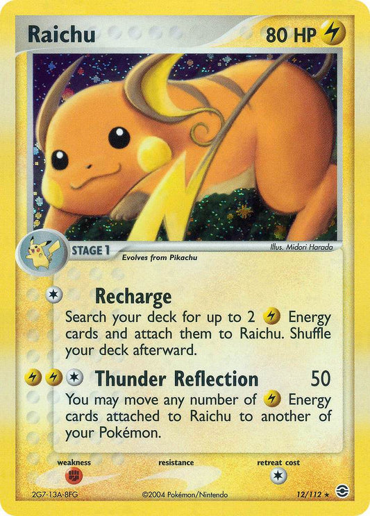 Raichu 12/112 Reverse Rare - MissingNo.