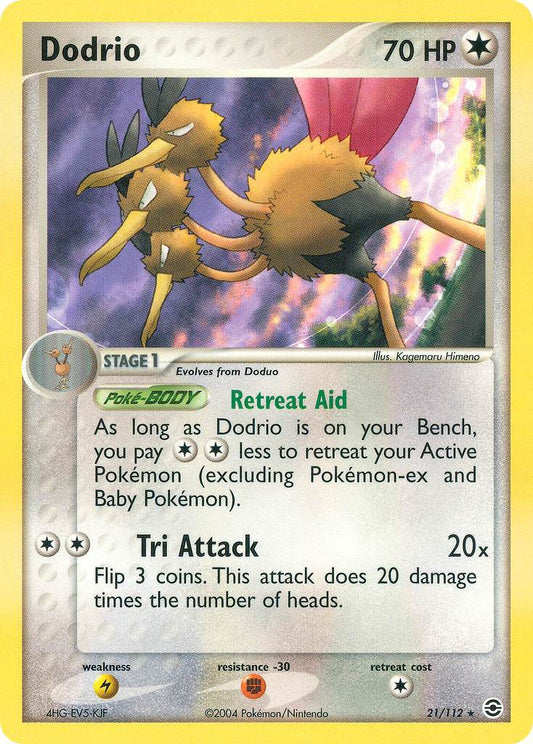 Dodrio 21/112 Reverse Rare - MissingNo.